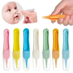 1PC-Baby-Nose-Navel-Cleaning-Kids-Safety-Care-Round-Head-Clamp-Infant-Tweezers-Ear-Nose-Nasal-1