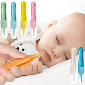 1PC-Baby-Nose-Navel-Cleaning-Kids-Safety-Care-Round-Head-Clamp-Infant-Tweezers-Ear-Nose-Nasal