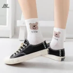 1Pair-Cartoon-Bear-Animal-Ins-Japanese-Cute-Spring-And-Summer-Mid-Tube-Socks-For-Women-4