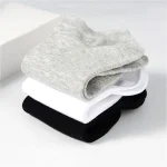 1Pair-Solid-Color-Cotton-Socks-Black-Grey-White-Male-Female-Summer-Breathable-Comfortable-Sports-Boat-Ankle-2