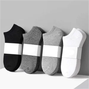 1Pair-Solid-Color-Cotton-Socks-Black-Grey-White-Male-Female-Summer-Breathable-Comfortable-Sports-Boat-Ankle