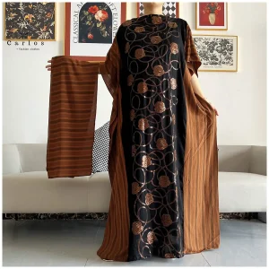 2022-New-Women-Muslim-Sequin-Embroidery-Long-Black-Lady-Clothes-Fashion-New-Arrival-African-Embroidery-Flower-1