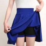 2023-Flared-Skirts-Women-s-Basic-Shorts-Skirt-Fashion-Versatile-Black-Casual-Mini-Skater-Medium-Pleated-3