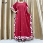 2023-New-Arrival-African-Women-s-Loose-Dress-Muslim-Large-Casual-Dress-Elastic-Fabric-Stitching-Pearl-3