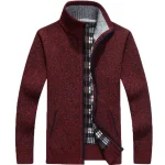 2024-Autumn-Winter-Men-s-Sweater-Coat-Faux-Fur-Wool-Sweater-Jackets-Men-Zipper-Knitted-Thick-2