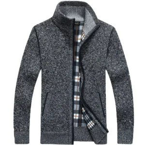 2024-Autumn-Winter-Men-s-Sweater-Coat-Faux-Fur-Wool-Sweater-Jackets-Men-Zipper-Knitted-Thick