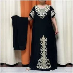 2024-Design-New-Arrival-Kaftan-Ice-Silk-Fabric-Embroidery-Process-Long-Loose-Dress-Muslim-African-Women-4