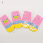 4Pcs-set-Funny-Knitted-Socks-for-Small-Dogs-Anti-Slip-Puppy-Socks-Pet-Paw-Protector-Booties-5