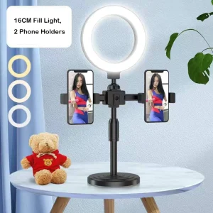 6inch-16CM-Dimmable-Ring-Light-Selfie-LED-Round-Lamps-USB-With-2-Phone-Holder-Stand-For
