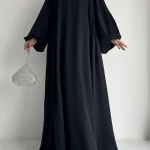 Abaya-Ramadan-Solid-Bishop-Sleeve-Kebaya-Kaftan-Elegant-Crew-Neck-Maxi-Length-Dress-Islam-Abayas-For-4