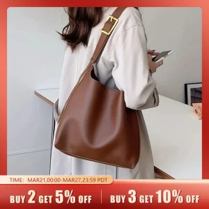 All-Match-Women-Shoulder-Bag-Solid-Fashion-Handbag-Crossbody-Bag-Women-s-Minimalist-PU-Leather-Bag