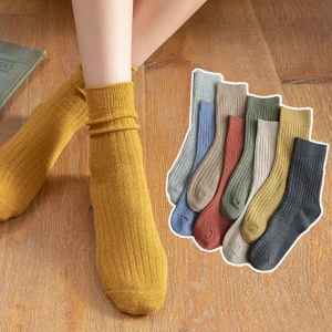 Autumn-Winter-Retro-Stocking-Simple-Warm-Mid-tube-Socks-Fashion-Solid-Color-All-match-Hosiery-Sport-1