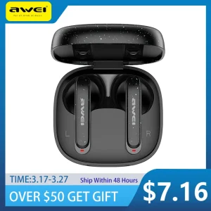 Awei-T66-Earphone-Bluetooth-5-3-Earbuds-Stereo-Sports-Earphones-Wireless-Bluetooth-Headset-ENC-TWS-Headphones