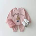 Baby-Boy-Girl-Clothing-Sets-Children-Bear-Pullover-Sweatshirts-Simple-Solid-Cotton-Sports-Pants-2pc-Kids-2