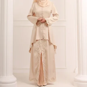 Baju-Kurung-Malaysian-Traditional-Delicate-Embroidery-2-PC-Set-Blouse-Skirt-Ramadan-Eid-Kebaya-Dress-Wedding