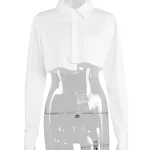 Bclout-Fashion-White-Crop-Tops-Women-2024-Blouses-Elegant-Flare-Sleeve-Asymmetry-Black-Shirts-Blouses-Streetwear-3