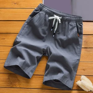 Cargo-Shorts-Elastic-Waist-Men-Shorts-Quick-Dry-Drawstring-Jogger-Shorts-Summer-Lace-up-Knee-Length-1