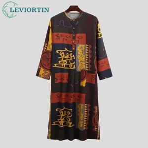 Casual-African-Kaftan-Homme-Muslim-Robes-Ethnic-Print-Long-Sleeve-Cotton-Pockets-Robes-Islamic-Arab-Kaftan-1