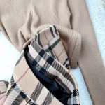 Contrast-Color-Plaid-Striped-Skirt-Korean-Version-of-Pleated-Skirt-Autumn-High-Waist-A-Line-Plaid-4
