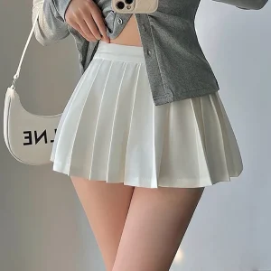 HOUZHOU-Pleated-Skirt-with-Shorts-Women-Sexy-High-Waist-Irregular-White-Black-A-line-Gyaru-Tennis