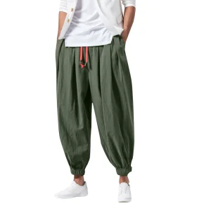 Loose-Casual-Wide-Sweatpants-Male-Cargo-Pants-Elasticated-Solid-Pants-Male-Summer-Loose-Fitness-Baggy-Streetwear-6