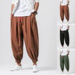 Loose-Casual-Wide-Sweatpants-Male-Cargo-Pants-Elasticated-Solid-Pants-Male-Summer-Loose-Fitness-Baggy-Streetwear-8