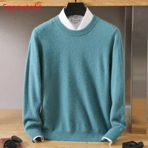 Men-s-100-Pure-Mink-Cashmere-Sweater-O-Neck-Pullovers-Knit-Sweater-Autumn-and-Winter-New-1