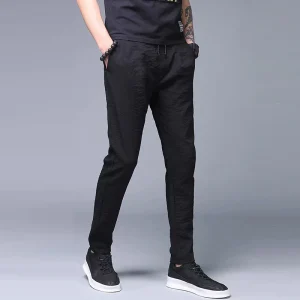 New-Summer-Solid-Color-Men-Legging-Loose-Casual-Thin-Straight-Sweatpants-Male-Sports-Drawstring-Harem-Pants
