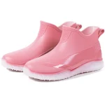 Rain-Boots-Women-Walking-Non-Slip-Waterproof-Ankle-Rainboots-Rubber-Ankle-Rain-Boots-Frosted-Outdoor-Rain-4