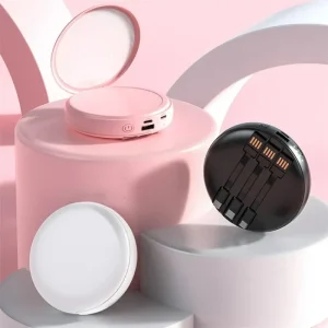 Round-Makeup-Mirror-Power-Bank-with-3-Built-in-Data-Cables-5000mAh-Power-Banks-Mini-Portable-1