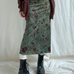 SUCHCUTE-y2k-Vintage-Floral-Printing-Midi-Skirts-Women-Harajuku-Fairycore-Green-Straight-Maxi-Skirt-Aesthetic-Sweet-2