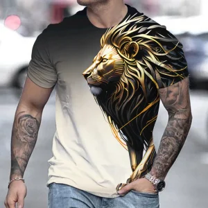 Summer-Retro-T-Shirt-Animal-Lion-3d-Print-Fashion-Short-Sleeve-Top-Elastic-Oversized-Clothing-Sweatshirt