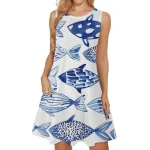 Vestidos-Dresses-Women-O-Neck-Blue-Cartoon-Printed-Sleeveless-Midi-Dresses-Fashionable-Spring-Summer-Elegant-Beach-5