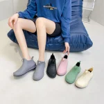 Woman-Rain-Shoes-Waterproof-Rubber-Boots-Ladies-Casual-Slip-on-Flats-Rainboots-Female-Insulated-Garden-Galoshes-2