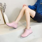 Woman-Rain-Shoes-Waterproof-Rubber-Boots-Ladies-Casual-Slip-on-Flats-Rainboots-Female-Insulated-Garden-Galoshes-3