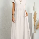 Women-Elegant-Solid-Maxi-Dress-Summer-Short-Sleeve-O-Neck-Vintage-Harajuku-Cotton-Linen-Loose-Sundress-2