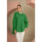 Women-Muslim-Blouse-Vintage-Abayas-Turn-Down-Collar-Long-Sleeve-Solid-Single-Breasted-Loose-Shirt-Casual-5