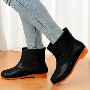Women-Rain-Shoes-Shoes-Comfortable-Light-Ankle-Rain-Boots-Frosted-Outdoor-Rain-Boots-Winter-Unisex-Comfortable