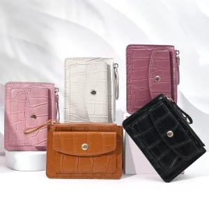 Women-Short-Hand-held-Wallet-Simple-PU-Leather-Multi-Slot-Zipper-Keychain-Small-Card-Bag-Holder-1