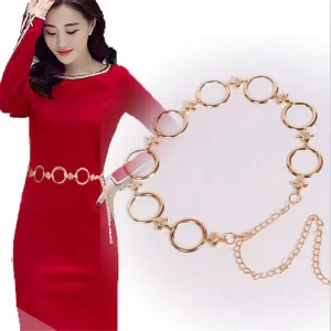 2024-New-Silver-Ring-Chain-Belt-Fashion-Elegant-Gold-Metal-Female-Round-Alloy-Women-Circle-Waist-1