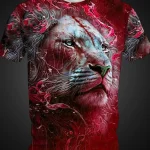 2024-Summer-T-shirt-For-Men-Lion-Graphics-3D-Print-Fashion-Short-Sleeve-O-neck-T-3
