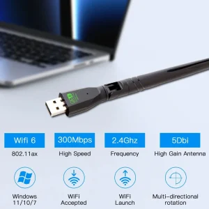 300Mbps-WiFi6-USB-Adapter-2-4Ghz-Network-Card-Antenna-Wifi6-USB-Dongle-802-11ax-Wireless-WiFi-1