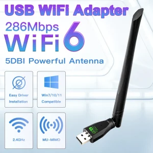 300Mbps-WiFi6-USB-Adapter-2-4Ghz-Network-Card-Antenna-Wifi6-USB-Dongle-802-11ax-Wireless-WiFi