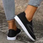 Black-Color-Knitted-Sneakers-for-Women-Summer-Non-Slip-Breathable-Socks-Shoes-Woman-Slip-On-Casual-5