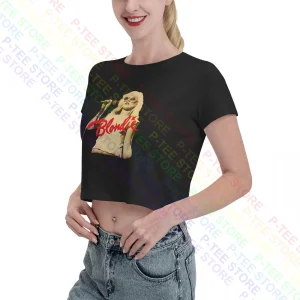 Blondie-Debbie-Harry-Sepia-New-Wave-American-Cbgb-Women-Crop-Top-T-shirt-Tee-Rare-Cotton-1