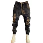 Comfortable-Men-Trousers-Stylish-Printed-Baggy-Long-Pants-for-Men-with-Reinforced-Pockets-Elastic-Waist-Versatile-2