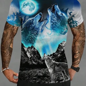 Daily-Oversized-Men-s-T-Shirt-3D-Wolf-Print-Tees-Tops-Summer-Casual-Animal-Pattern-Streetwear