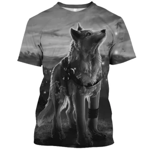 Men-s-T-Shirt-3D-Animal-Wolf-pattern-Tees-Summer-Oversized-O-Neck-Short-Sleeve-Tops