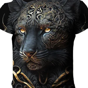 Men-s-T-shirt-Graphic-Animal-Golden-Lion-Crew-Neck-Clothing-Apparel-3D-Print-Short-Sleeve-1