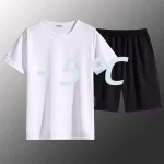 Summer-Ice-Silk-Men-s-Loose-Suit-Casual-Sport-Short-Sleeved-T-shirt-Capris-Shorts-Two-2